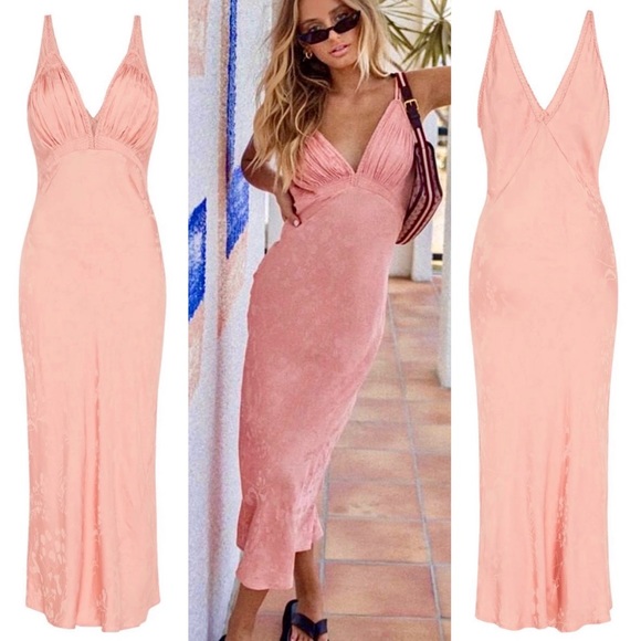 πΊπHPππΊ NWT Spell & The Gypsy Ocean Slip Dress Coral - Picture 7 of 16